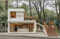 公园中的集装箱咖啡店